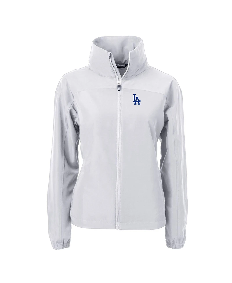 Cutter & Buck Women's Gray Los Angeles Dodgers Charter Eco Full-Zip Jacket