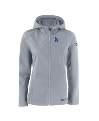 Cutter & Buck Women's Gray Los Angeles Dodgers Evoke Eco Softshell Full-Zip Jacket
