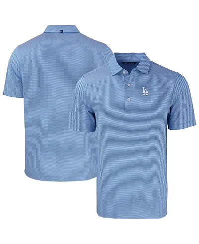 Cutter & Buck Men's Royal Los Angeles Dodgers Forge Eco Double Stripe Stretch Polo Shirt
