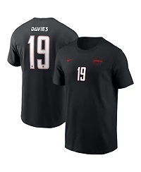 Nike Men's Alphonso Davies Black Canada Soccer Away Name & Number T-Shirt