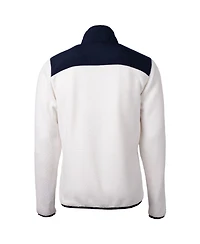 Cutter & Buck Men's White New York Yankees Cascade Eco Sherpa Fleece Full-Zip Jacket
