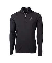 Cutter & Buck Men's Black Los Angeles Dodgers Big & Tall Adapt Eco DryTec Raglan Quarter-Zip Jacket