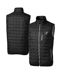 Cutter & Buck Men's Black Los Angeles Dodgers Rainier PrimaLoft Eco Insulated Full-Zip Puffer Vest
