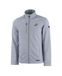 Cutter & Buck Men's Gray Los Angeles Dodgers Evoke Eco Softshell Full-Zip Jacket