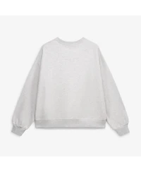 Pressbox Women's Oatmeal Ohio State Buckeyes Waist Length Oversized Janise Melange Sweatshirt