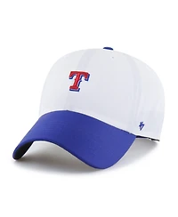'47 Brand Men's White/Royal Texas Rangers Vista Mini Clean Up Brrr° Adjustable Hat
