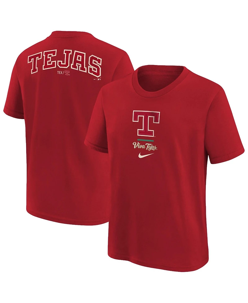 Nike Big Boys and Girls Red Texas Rangers 2026 City Connect T-Shirt
