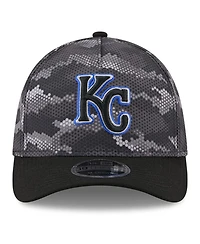 New Era Men's Black Kansas City Royals Camo 39THIRTY A-Frame Flex Hat