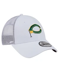 New Era Men's White Cincinnati Reds Flag 9FORTY Trucker Adjustable Hat