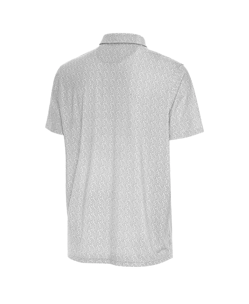 Antigua Men's Gray Los Angeles Dodgers Botanic Polo Shirt