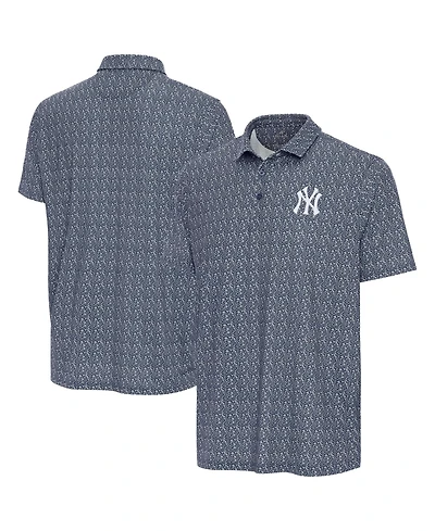 Antigua Men's Navy New York Yankees Botanic Polo Shirt