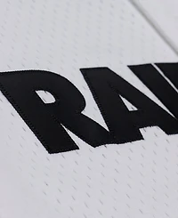 Mitchell & Ness Men's White Las Vegas Raiders Monochrome Mesh Full-Button Baseball Jersey
