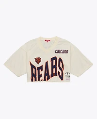 Mitchell & Ness Women's Walter Payton Cream Chicago Bears Retired Player Cropped Fashion Jersey