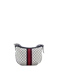 Pre-Owned Gucci Ophidia Half Moon Hobo Gg Coated Canvas