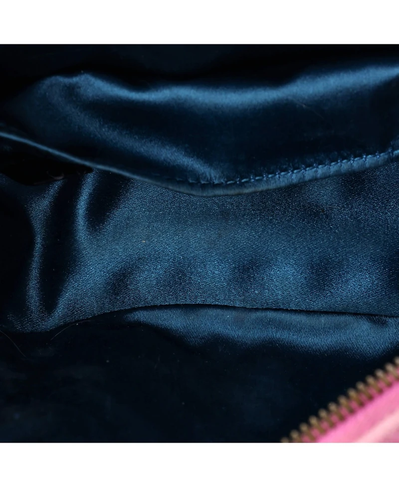 Pre-Owned Gucci Gg Marmont Belt Bag Embellished Matelasse Velvet