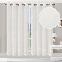 Superior Lightweight Scroll Sheer Curtain Panels, (2), 52" x 63"