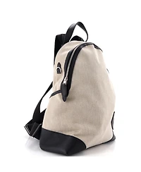 Pre-Owned HERMES Allback Backpack Bivouac Toile with Leather