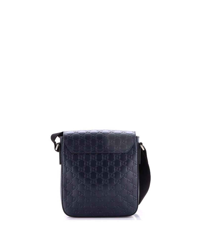 Pre-Owned Gucci Small Buckle Flap Messenger Bag Guccissima Leather