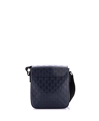 Pre-Owned Gucci Small Buckle Flap Messenger Bag Guccissima Leather