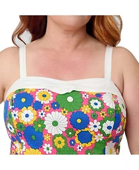 Unique Vintage Plus Skirted Dolly Romper