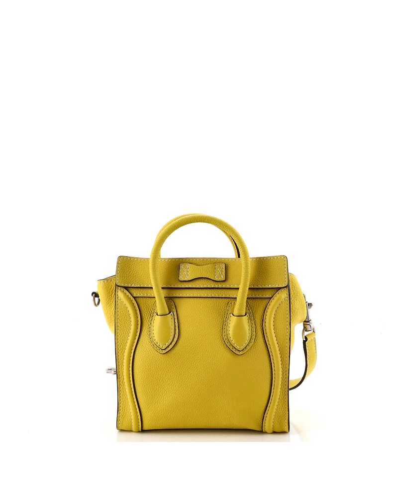 Pre-Owned Celine Nano Luggage Bag Grainy Leather