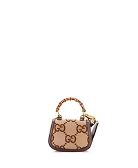 Pre-Owned Gucci Mini Bamboo 1947 Top Handle Bag Jumbo Gg Canvas