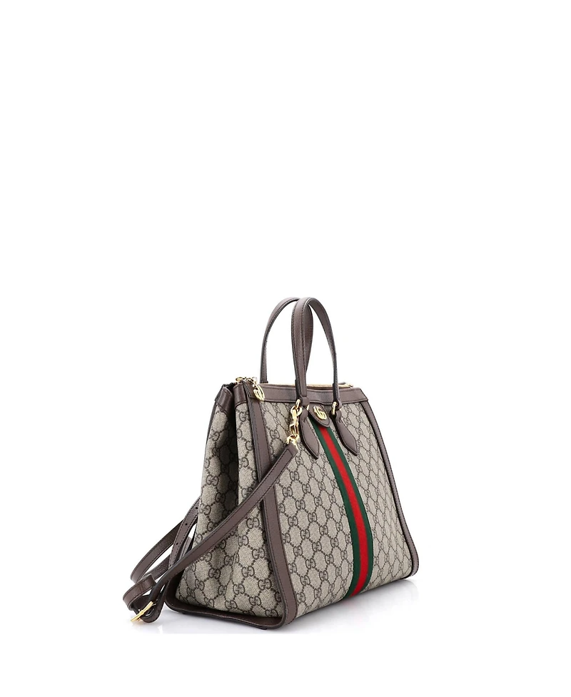 Pre-Owned Gucci Medium Ophidia Top Handle Tote Gg Coated Canvas