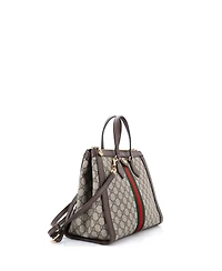 Pre-Owned Gucci Medium Ophidia Top Handle Tote Gg Coated Canvas