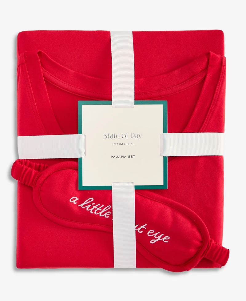 State of Day Women's Packaged 3-Piece Pajama Gift Set Xs-3X, Macy's Exclusive