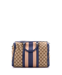 Pre-Owned Gucci Medium Vintage Web Boston Bag Gg Canvas