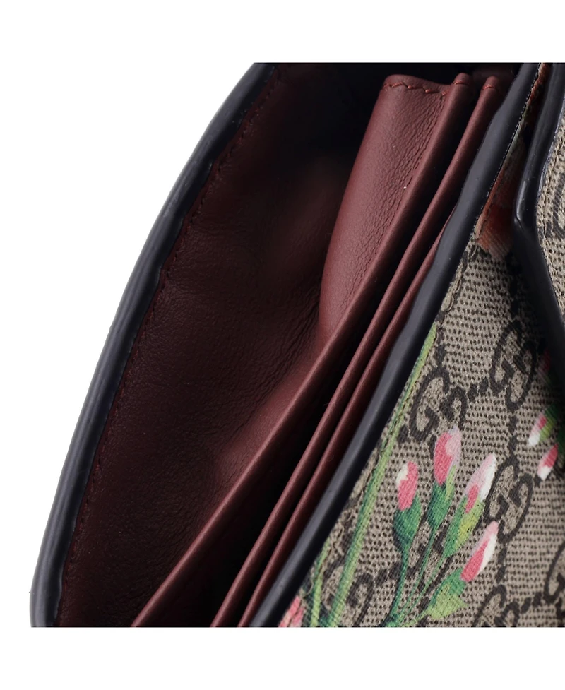 Pre-Owned Gucci Small Dionysus Chain Wallet Blooms Print Gg Coated Canvas