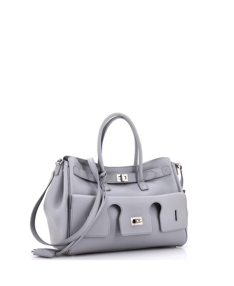 Pre-Owned Balenciaga Small Bel Air Carry All Bag Leather