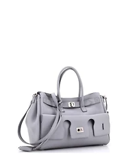 Pre-Owned Balenciaga Small Bel Air Carry All Bag Leather