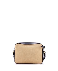 Pre-Owned Gucci Small Horsebit 1955 Flap Pocket Camera Bag Canvas and Leather