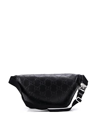 Pre-Owned Gucci Front Pocket Belt Bag Gg Embossed Perforated Leather