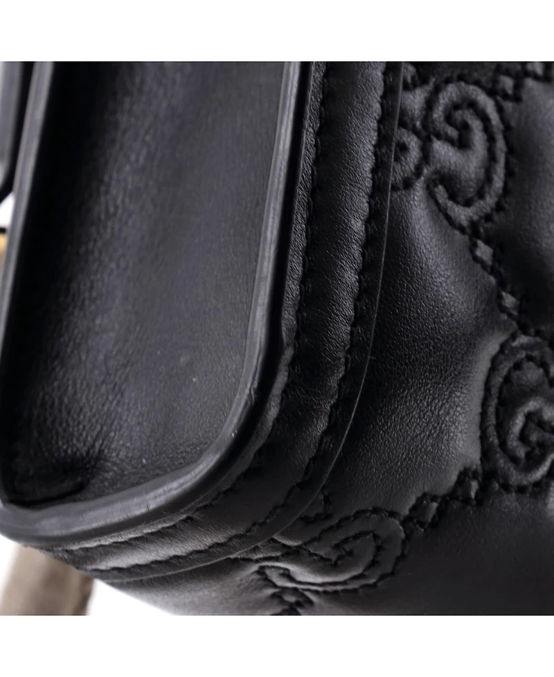Pre-Owned Gucci Mini Top Handle Crossbody Bag Gg Matelasse Leather