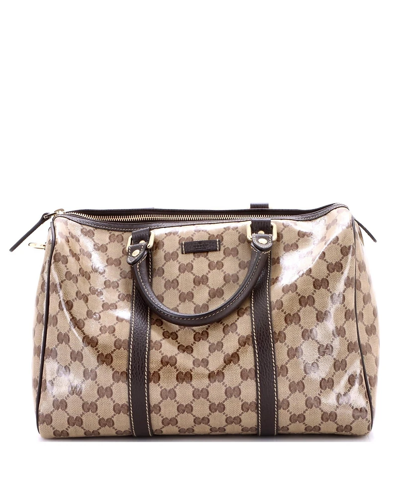Pre-Owned Gucci Medium Joy Boston Bag Gg Coated Canvas