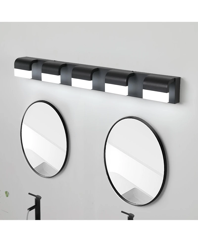 Busdays 5 Light Led Modern Bathroom Vanity Lights Over Mirror Wall Mount Lighting Fixture