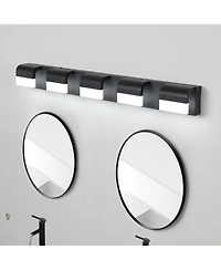 Busdays 5 Light Led Modern Bathroom Vanity Lights Over Mirror Wall Mount Lighting Fixture