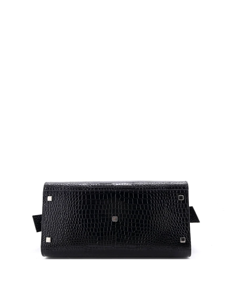 Pre-Owned Saint Laurent Medium Uptown Tote Embossed Leather