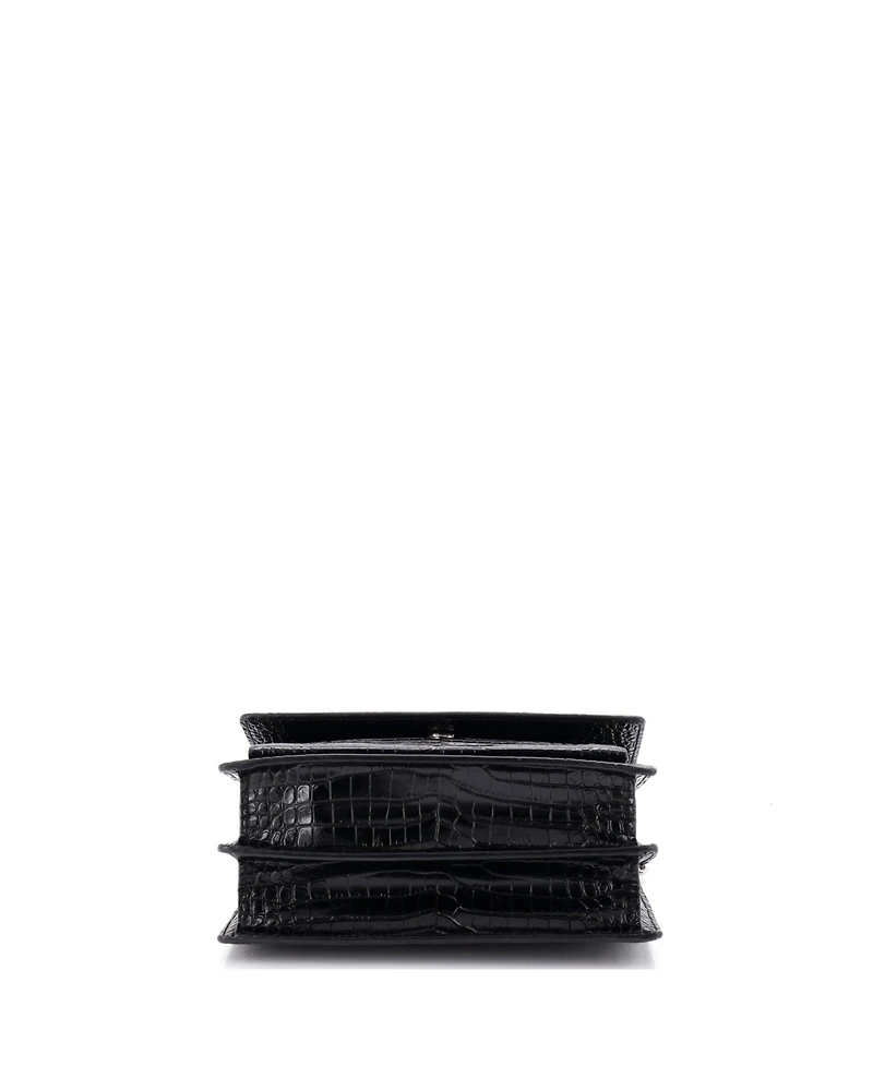 Pre-Owned Saint Laurent Medium Sunset Crossbody Bag Embossed Leather