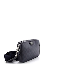 Pre-Owned Gucci Small Ophidia Zip Wristlet Shoulder Bag Gg Coated Canvas
