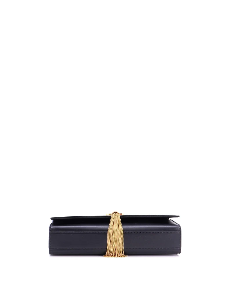 Pre-Owned Saint Laurent Medium Classic Monogram Tassel Crossbody Bag Leather