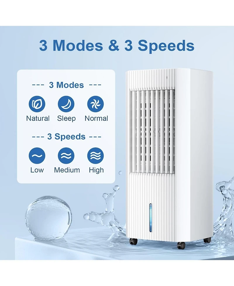 Antarctic Star 5L Evaporative Air Cooler, 3-in-1 Portable Fan with Remote and 15H Timer