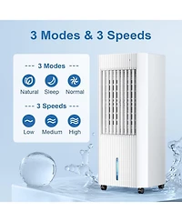 Antarctic Star 5L Evaporative Air Cooler, 3-in-1 Portable Fan with Remote and 15H Timer