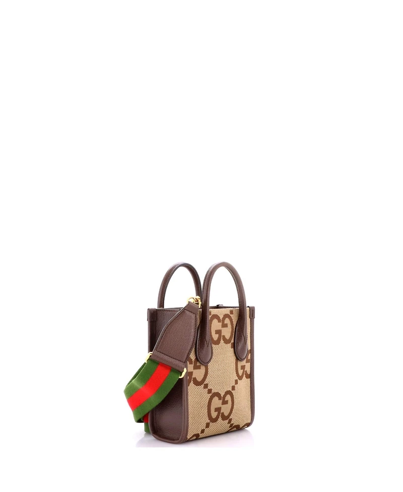 Pre-Owned Gucci Mini Vertical Tote Jumbo Gg Canvas