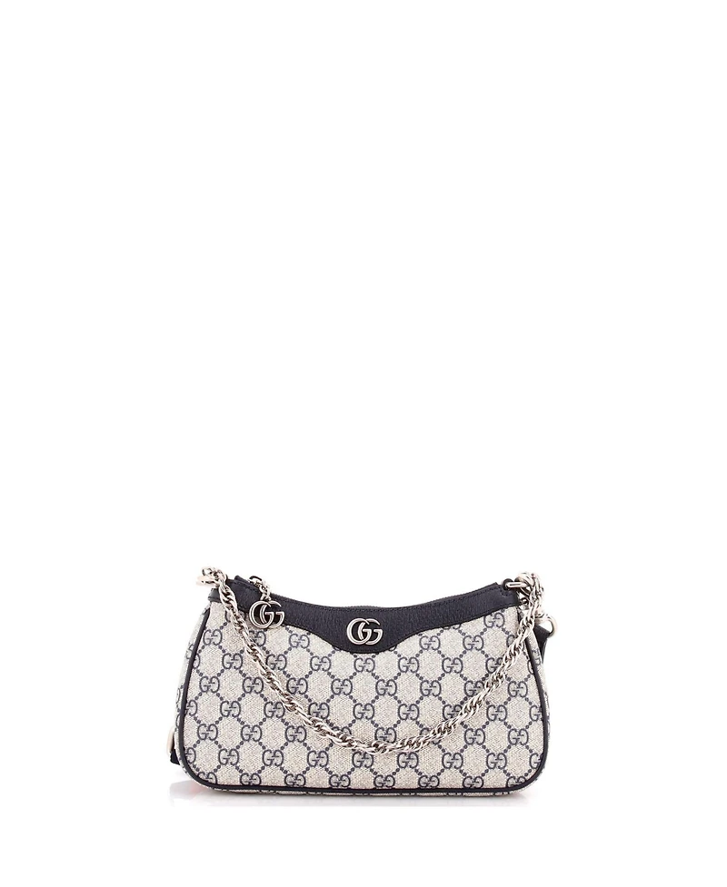 Pre-Owned Gucci Small Ophidia Charm Shoulder Bag Gg Coated Canvas