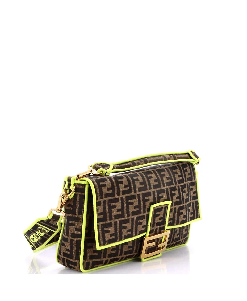 Pre-Owned Fendi Large Baguette Nm Bag Zucca Canvas