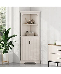 Streamdale Furniture Tall Corner Cabinet with Doors