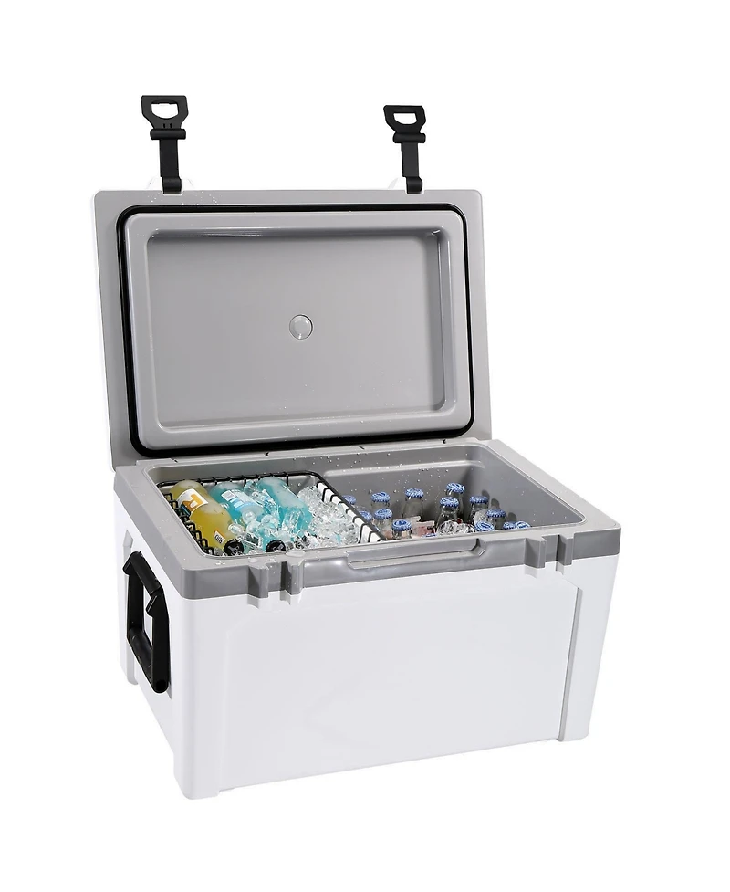 Cozito Insulated Portable Cooler, 52 qt Hard Ice Chest with Heavy Duty Handle, Holds 50 Cans